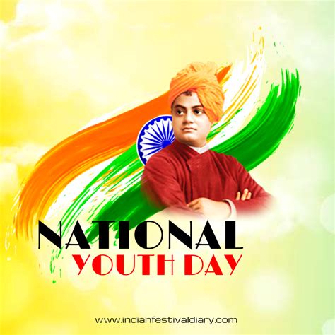 Follow swami vivekananda's words for achieving excellence in life. National Youth Day - Festival Greetings 2020 | Indian ...