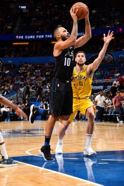 Evan Fournier Of The Orlando Magic Drives To The Basket During The Game