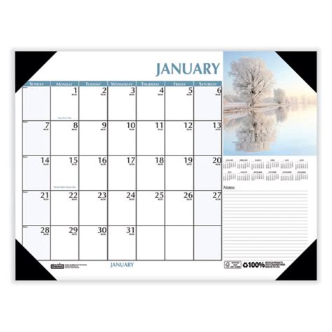 Earthscapes Scenic Desk Pad Calendar Scenic Photos 22 X 17 White