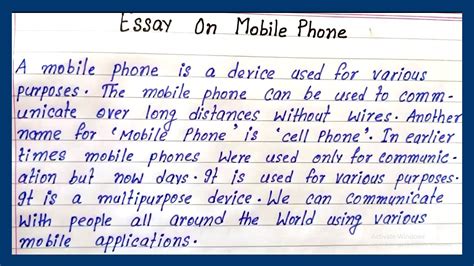Essay On Mobile Phone In English With Voice English Essay On Mobile