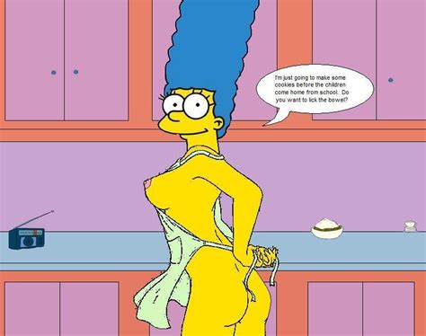 rule 34 apron ass breasts color female female only human indoors marge simpson nipples solo