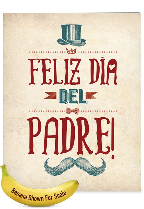Feliz Día Del Padre Creative Fathers Day Large Greeting Card