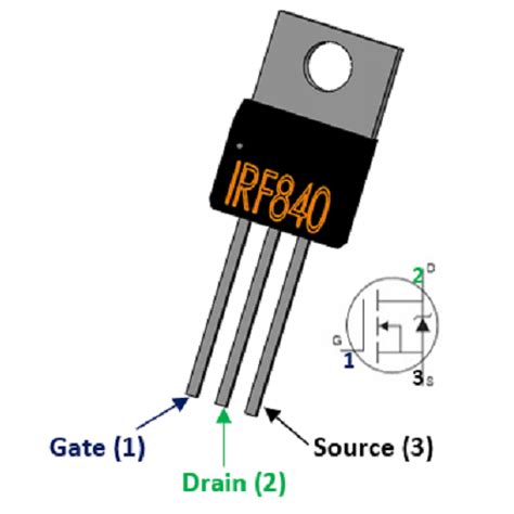 Irf840 N Channel 8a 500v Power Mosfet Fr452