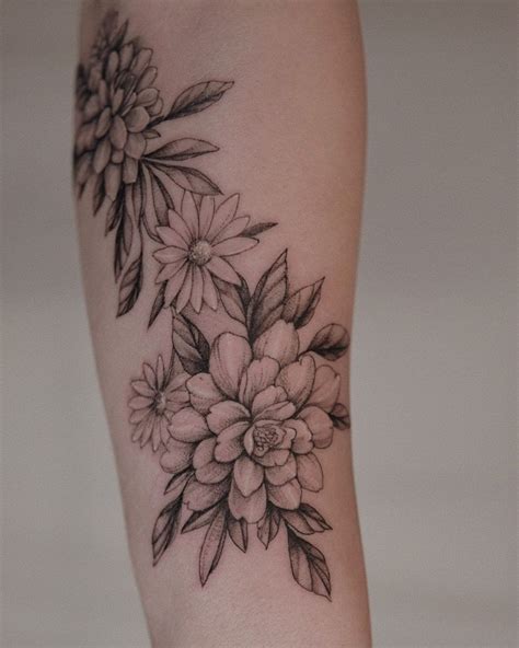 30 October Birth Flower Tattoo Ideas Cosmos And Marigolds 100 Tattoos