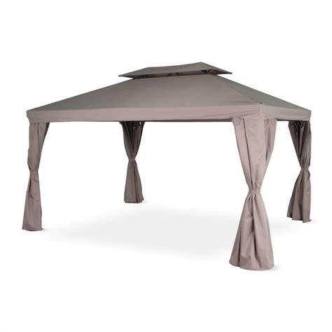 Rideau aluminium sur mesure avec barre t4. PERGOLA ALUMINIUM - DIVODORUM 3X4M - TOILE TAUPE ...