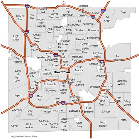 Indianapolis Neighborhood Map - GIS Geography