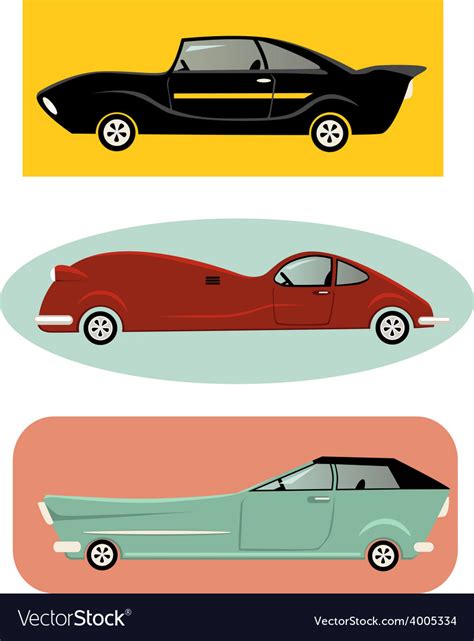 Classic Cars Royalty Free Vector Image Vectorstock