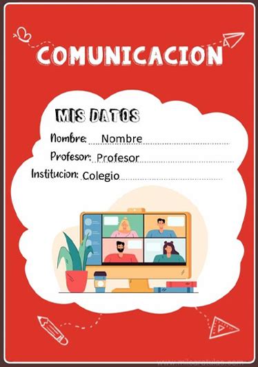 Caratula De Comunicación Caratulas Para Cuadernos