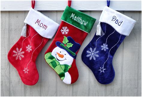 Personalized christmas stockings for the whole family. Snowflake Bling Velvet Personalized Christmas Stocking