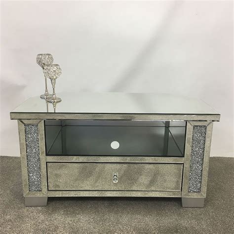 Maybe you would like to learn more about one of these? Diamond Crush Mirrored Corner TV Cabinet | Corner tv ...