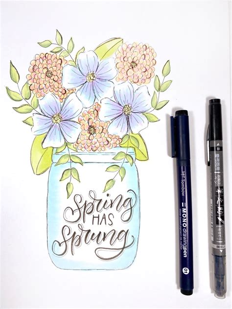How To Create Spring Florals Tombow Usa Blog Spring Floral Spring