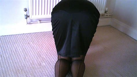 Pencil Skirt With Black Seamed Stockings Porn 90