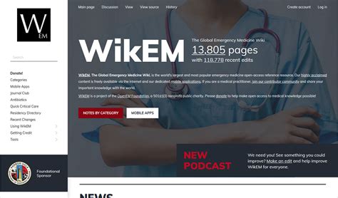 Wikem The Global Emergency Medicine Wiki Dr App