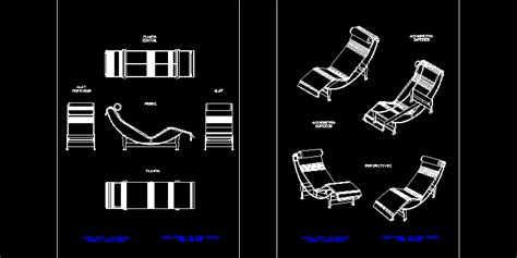Le Corbusier Chair 2d Dwg Block For Autocad • Designs Cad