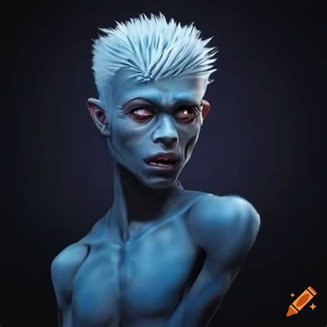 Image Of A Blue Skinned Alien Humanoid Man