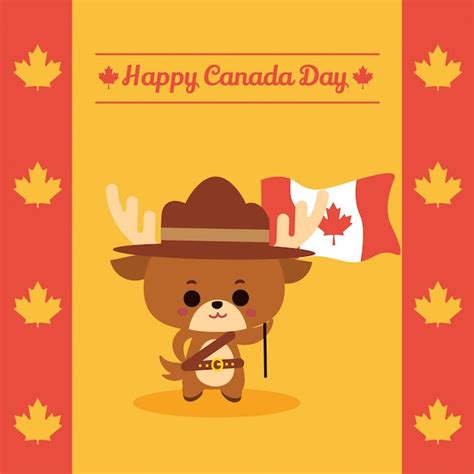 Premium Vector Happy Canada Day Illustration