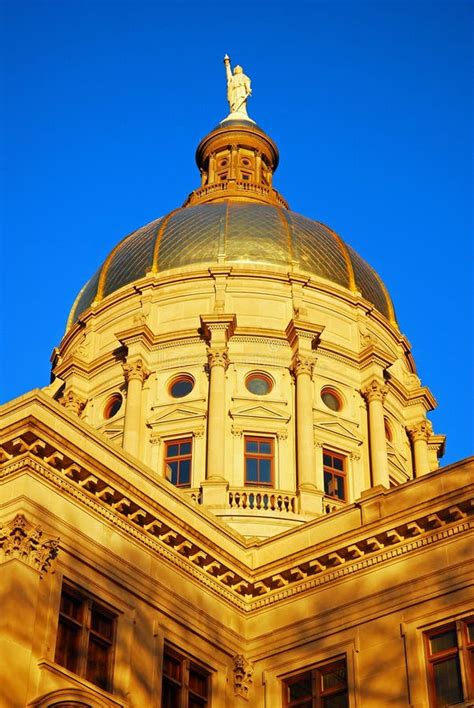 The Dome Of The Georgia State Capitol In Atlanta Stock Image Image Of