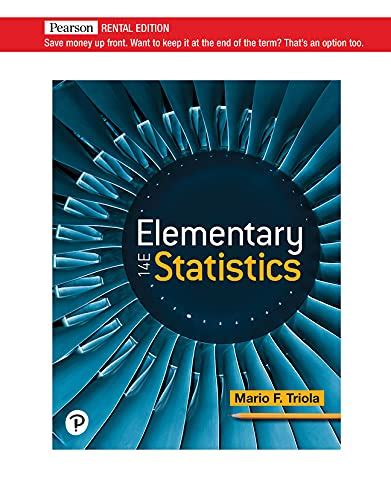Elementary Statistics Rental Edition Mario F Triola 9780136803201