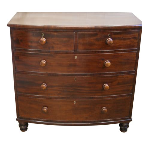 An Antique Victorian Mahogany Bow Front Chest Of Drawers Williams Antiques