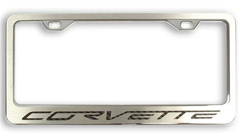 C6 Corvette Rear Stainless Steel License Plate Frame Chevymall
