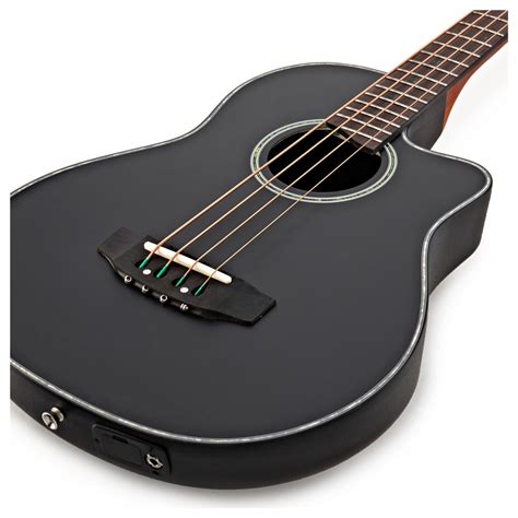 Roundback Electro Acoustic Bass Guitar by Gear4music, Black at Gear4music