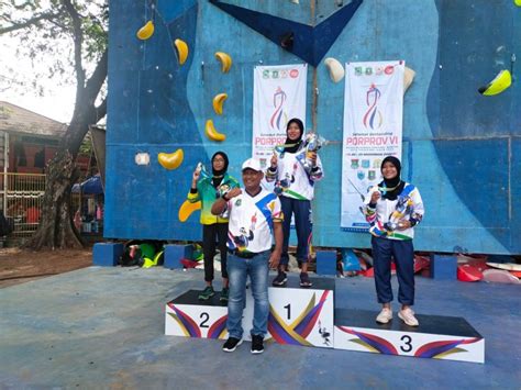 Pemkot Kota Tangerang Juara Umum Porprov Vi Banten Panjat Tebing