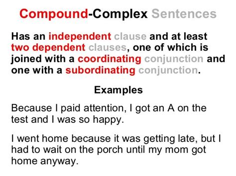 Simple Compound And Complex Sentences Lesson Reading