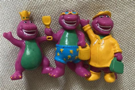 Barney Vintage Toys 1993 Barney Figurines Cake Toppers Play Toys Small