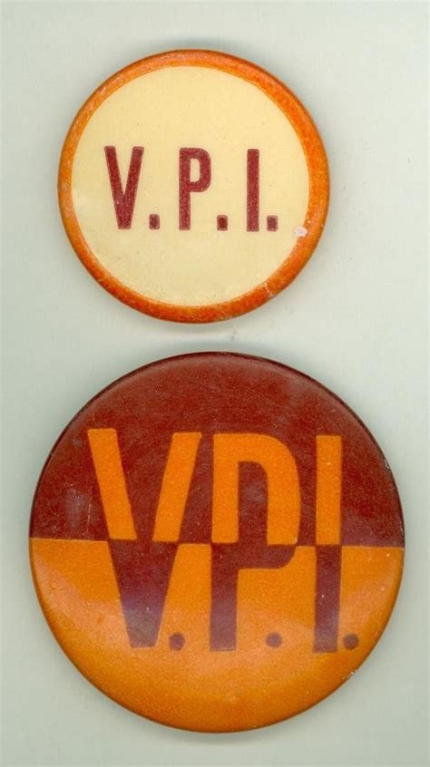 2 Vintage 1920s 30s Vpi Virginia Polytechnic Institute Football Pinback