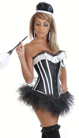4 Pc Sexy French Maid Costume