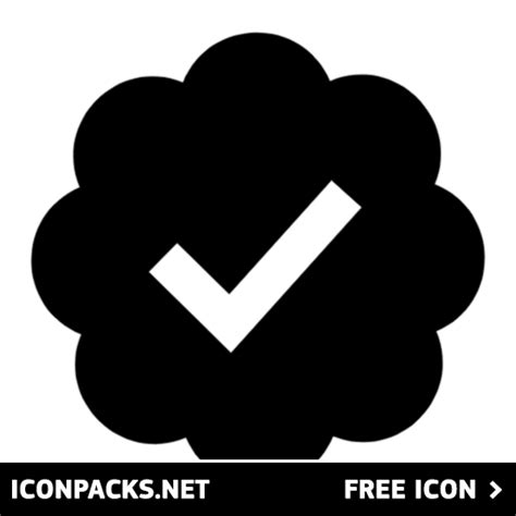 Free Black Twitter Verified Sign Svg Png Icon Symbol Download Image