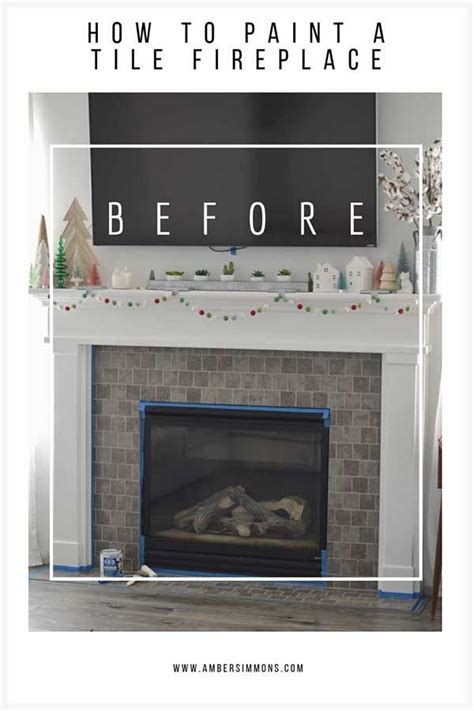 This tutorial for how to paint a tile fireplace will take your living space from drab to fab in no time. How To Paint a Tile Fireplace | Fireplace tile surround ...