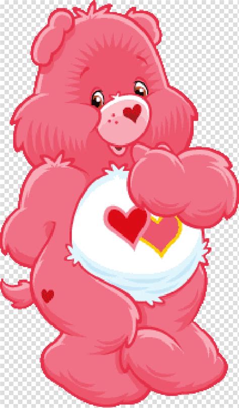 Pink Care Bears Illustration Care Bears Love A Lot Bear Animation