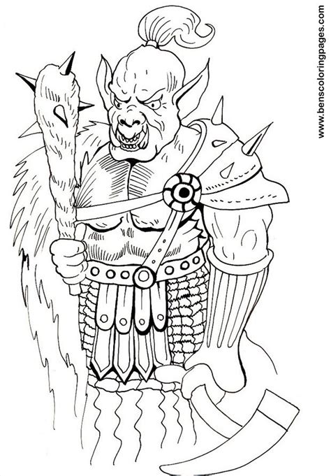 A nice large format (8.5 x 11 inch size) for small hands to enjoy. Orc coloring pages for kids
