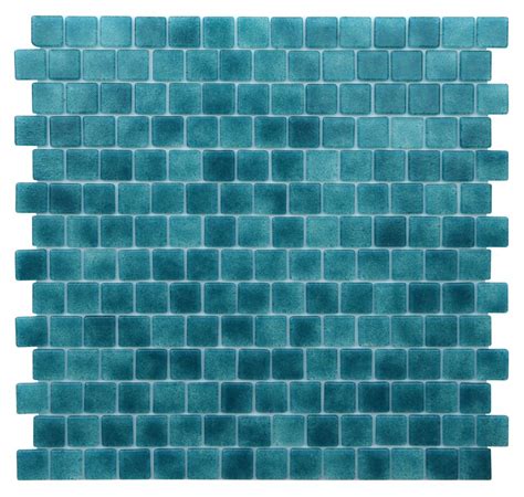 Kellani Quartz 075 X 075 Glass Mosaic Tile In Turquoiseblue