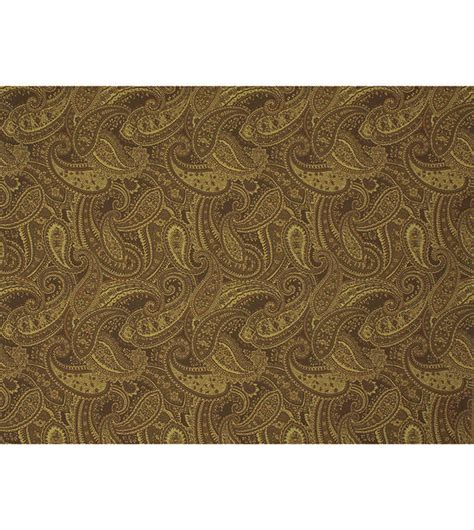 Brown Paisley Jacquard Weave Upholstery Fabric Etsy