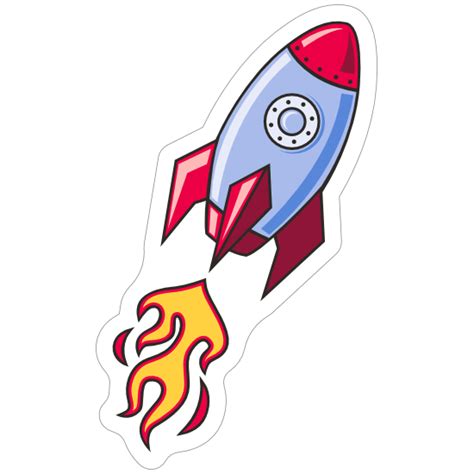 Are you searching for cartoon rocket png images or vector? Cartoon Rocket Mascot Sticker