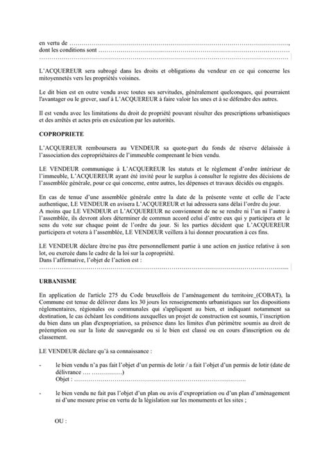 Model De Compromis De Vente Belgique Doc Pdf Page Sur