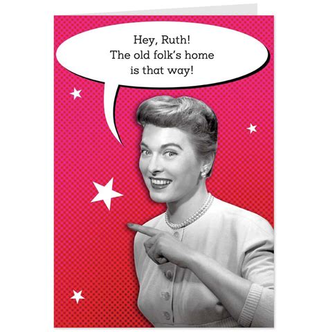 funny retro women funny birthday cards for women retro pointing woman female vintage humor