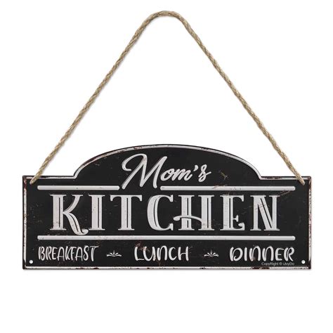 Ijoydo Moms Kitchen Metal Sign Rustic Kitchen Decor Vintage Wall