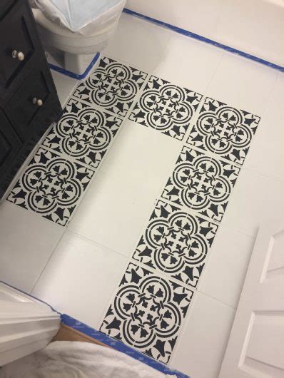 Diy A Faux Tiled Floor With A Stencil