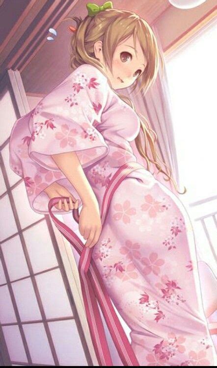 Pin By Cascade Berserker On Yukata Anime Girls Anime Kimono Anime