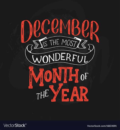 December inspirational quote typography for Vector Image