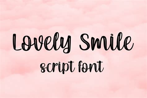 Lovely Smile Cursive Script Font Svg Etsy