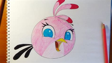 How To Draw Angry Birds Stella Como Dibujar Angry Birds Как