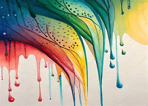 Abstract Dripping Watercolor Painting Overlay Effects Background