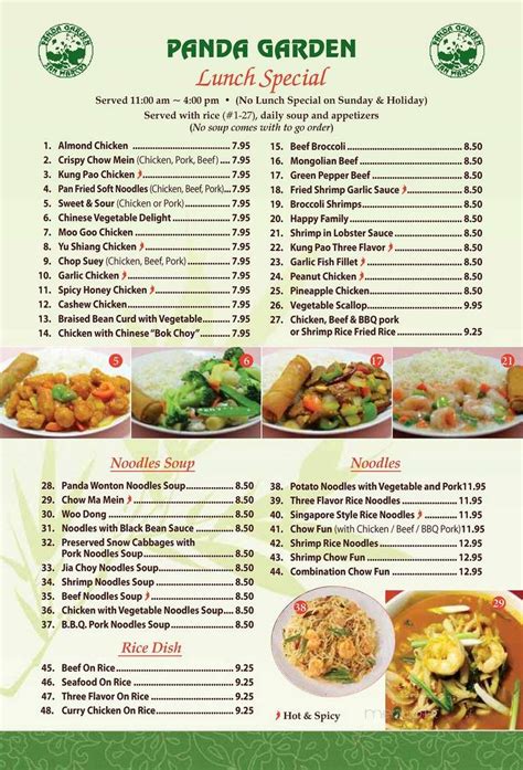 Online Menu of Panda Garden, Salinas, CA