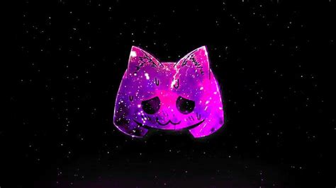 A Purple Cat With Black Spots On Its Face In The Dark And Stars All