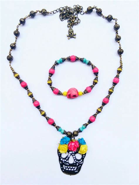 buy 1553762 leonora artesanal catrina flores jewlery beaded necklace