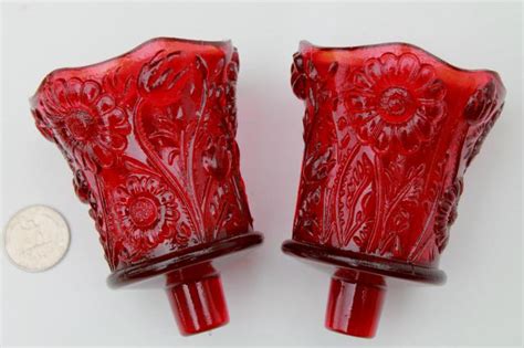Votive candle holders by price. vintage ruby red glass candle cups, votive glasses for ...